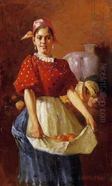 Girl With Fruit - view 1