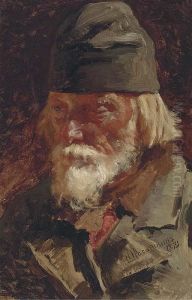 Portrait Of Old Peasant by Nikolaj Alekseevich Kasatkin