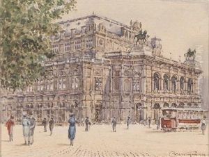 The Opera In Vienna by Paul Kaspar