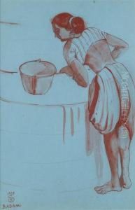 Indienne Au Puit by Sarkis Katchadourian