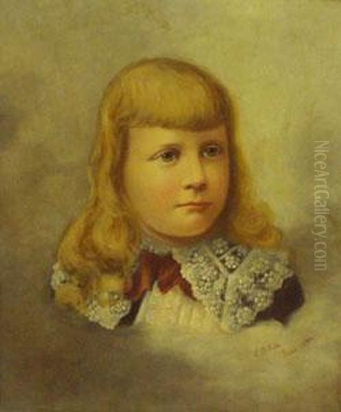 Portrait Of A Young Girl With A Lace Collar - view 1