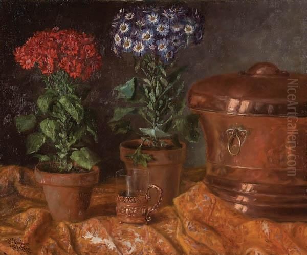 Still Life With Flowers And Copper Vessels - view 1