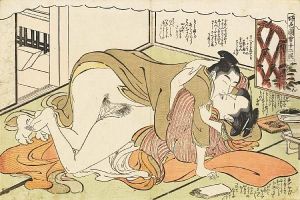 A Couple Making Love In The Interior Of A Teahouse