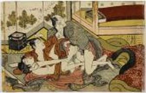 Taking For Another, Shunga by Katsukawa Shuncho