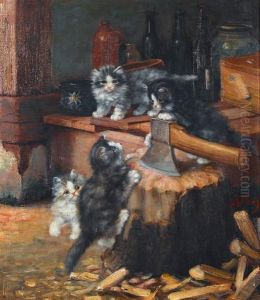 Werkstattinterieur Mit Katzchen by Burkhard Katzen-Flury