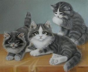 Drei Katzen. by Burkhard Katzen-Flury
