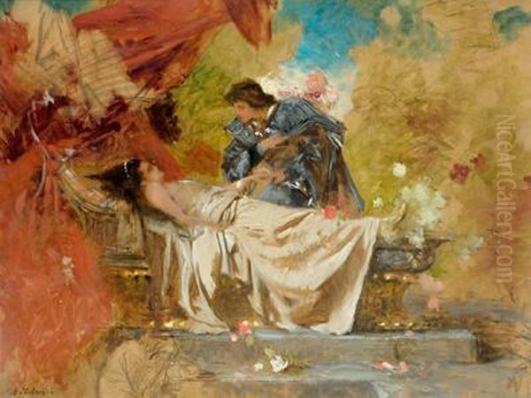 Romeo Beugt Sich Uber Die Schlafende Julia - view 1