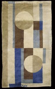 A Hand-woven And Knotted Wool Rug by Edward Mcknight Kauffer