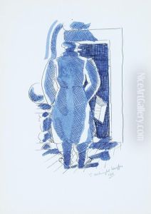 Title Vignette Drawing For 'benito Cereno"" by Edward Mcknight Kauffer