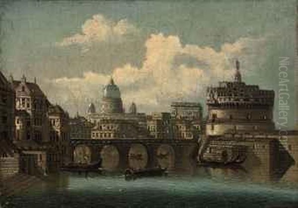 Vessels At The Castel Sant Angelo, Rome - view 1