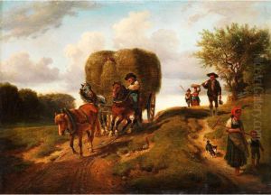 Die Heimkehr Von Der Heuernte by Hermann Kauffmann