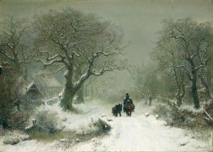Winterlandschaft by Hermann Kauffmann