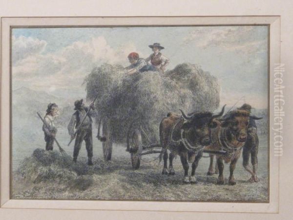 Bauern Bei Der Heuernte - view 1