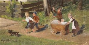 Children With Wagon