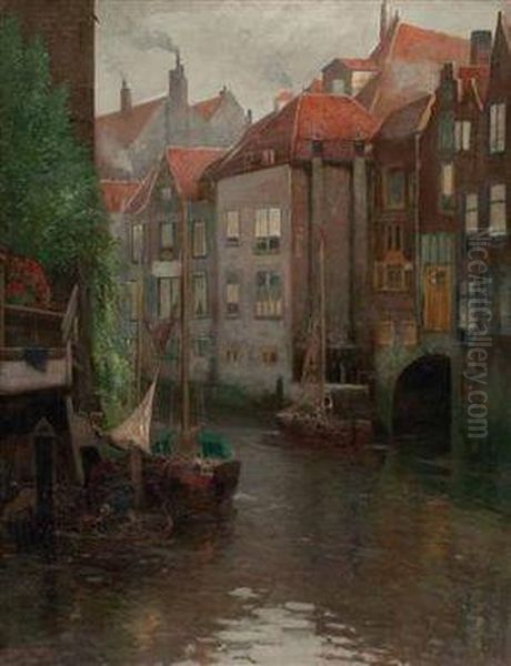 Boote In Einer Gracht - view 1