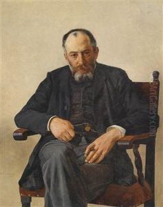 Hungary 1853-1921 Vienna) Portrait Of A Seated Man by Isidor Kaufmann