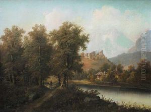 Pejzaz Z Ruinami by Joseph Clemens Kaufmann