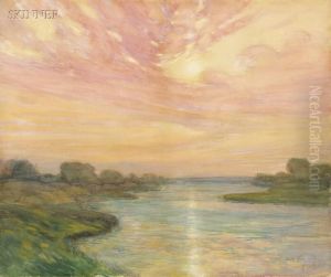 River At Sunset by William Jurian Kaula
