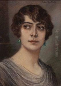 Portrait Einerjungen Dame by Anton Kaulbach