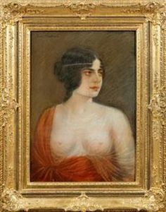 Portrait Einer Jungen Dame by Anton Kaulbach
