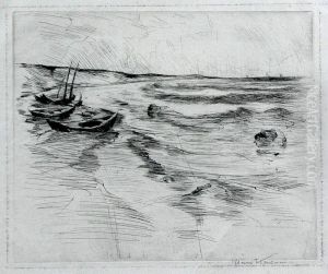 Ankernde Fischerboote by Hans Kaumann