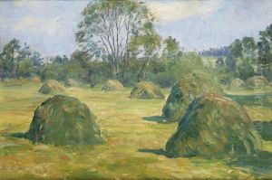 A Landscape With Hay Stacks