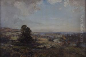 Sheep In Moorland by Archibald Kay