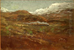 Steam Train In Highlands by James Kay