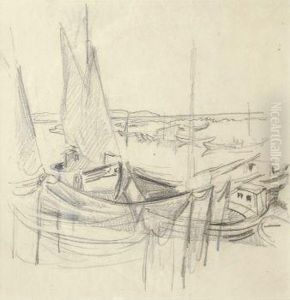 Fischkutter Im Hafen by Jean Paul Kayser