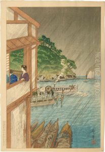 View Of Mihonoseki, Izumo by Kazumaru
