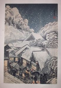 Yakubu Hot Spring, Iwami Province by Kazumaru