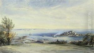 Castle Cornet, Guernsey, With Sark And Jersey