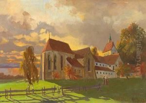 War Tatig In Gosholz Bei Lindenberg by Otto Keck