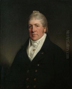 Portrait, Half Length, Of A Gentleman Wearing A Blue Coat; And Portrait, Half Length Of A Lady Wearing A White Muslin Dress
