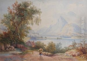"snowdon And Dolbadern Castle, Llanberis Lake", And Inscribed With Title 'alfred Keene' Verso "snowdon And Dolbadern Castle, Llanberis Lake", And Inscribed With Title 'alfred Keene' Verso