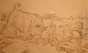 "the Bull After Paul Potter" by Charles Keene
