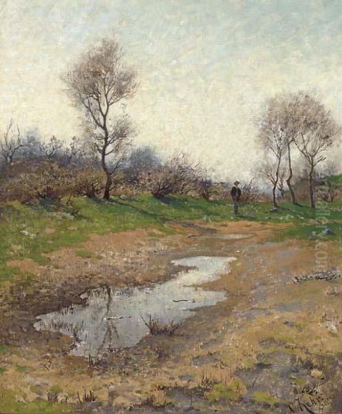 A Traveller In A Field Near Carlsruhe - view 1