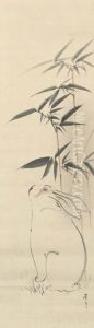 Rabbit And Bamboo by Matsumura Keibun