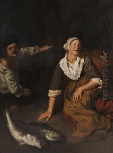 La Femme Aux Poissons by Bernhard Keil, Monsu Bernardo