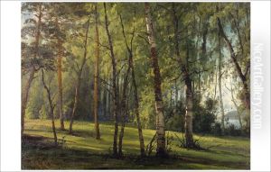 Puistonakyma - Parkutsikt. by Sigfrid August Keinanen