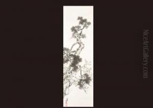 Old Pine And Cherry Blossoms by Imao Keinen