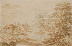Paysage Fluvial Avec Un Moulin by Alexander Keirincx