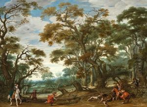 The Stag Hunting Party by Alexander Keirincx