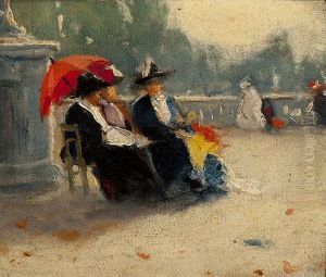 Les ... Dans Le Jardin Duluxembourg by William Castle Keith
