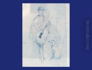 Jagerin Mit Hund Jagerin Mit Hund