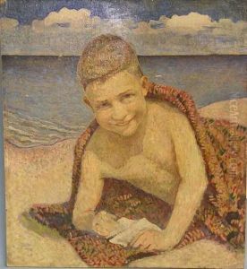 Knabe Am Strand by A. Keller