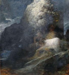 Nightly Island Of The Dead. by Ferdinand Keller