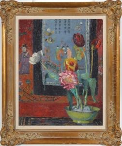 Oriental Style Still Life by A. Elizabeth Kelly