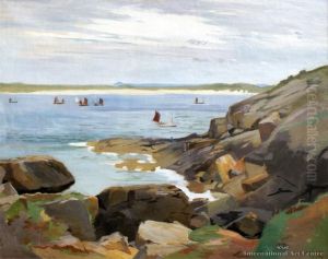 Fishing Boats, St Ives by Cecil Kelly