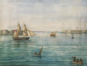 A British Man Of War In Brazilian Waters A British Man Of War In Brazilian Waters